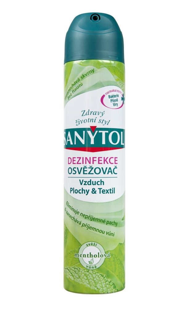 SANYTOL - dezinfekční osvěžovač vzduchu 300 ml, mentolová vůně