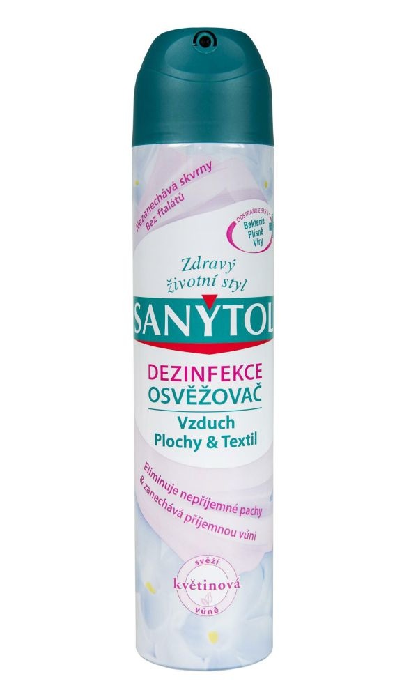 SANYTOL - dezinfekční osvěžovač vzduchu 300 ml, květinová vůně