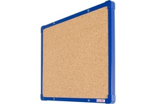 Korková nástěnka boardOK s modrým rámem 600x450