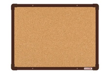 Korková nástěnka boardOK s hnědým rámem 600x450