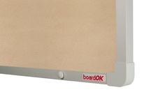 Textilní nástěnka boardOK se stříbrným rámem 600x450