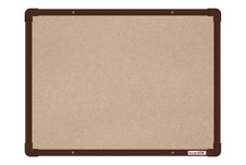 Textilní nástěnka boardOK s hnědým rámem 600x450