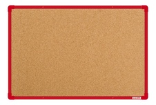 Korková nástěnka boardOK s červeným rámem 600x900