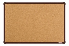 Korková nástěnka boardOK s hnědým rámem 600x900