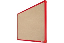 Textilní nástěnka boardOK s červeným rámem 600x900
