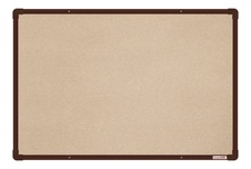 Textilní nástěnka boardOK s hnědým rámem 600x900