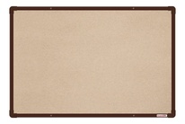 Textilní nástěnka boardOK s hnědým rámem 600x900
