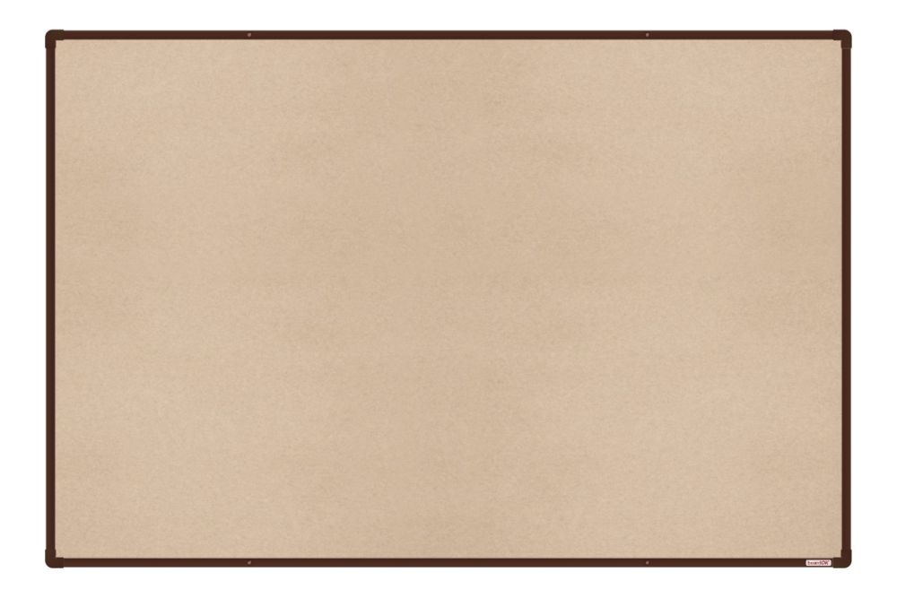 Textilní nástěnka boardOK s hnědým rámem 1500x1200