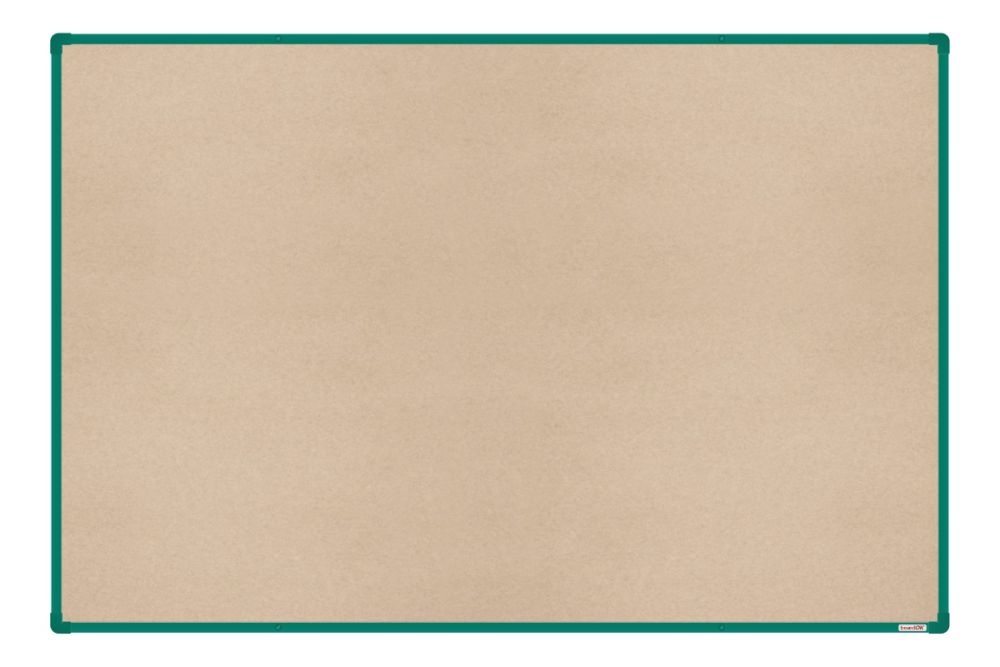 Textilní nástěnka boardOK se zeleným rámem 1800x1200