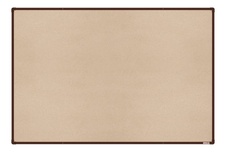 Textilní nástěnka boardOK s hnědým rámem 1800x1200