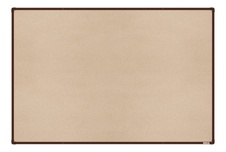 Textilní nástěnka boardOK s hnědým rámem 1800x1200