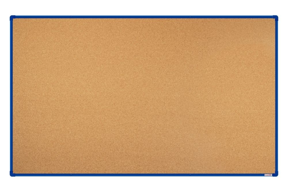 Korková nástěnka boardOK s modrým rámem 2000x1200
