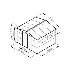 Zahradní domek G21 GAH 706 - 277 x 255 cm, šedý