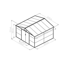 Zahradní domek G21 GAH 1085 - 340 x 319 cm, zelený