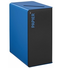 Koš na tříděný odpad - papír, Rossignol Cubatri, 56132, 65 L, uzamykatelný, modrý