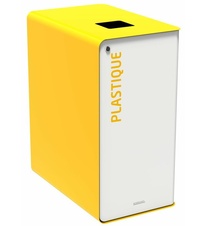 Koš na tříděný odpad - plast, Rossignol Cubatri, 55881, 65 L, uzamykatelný, žlutý