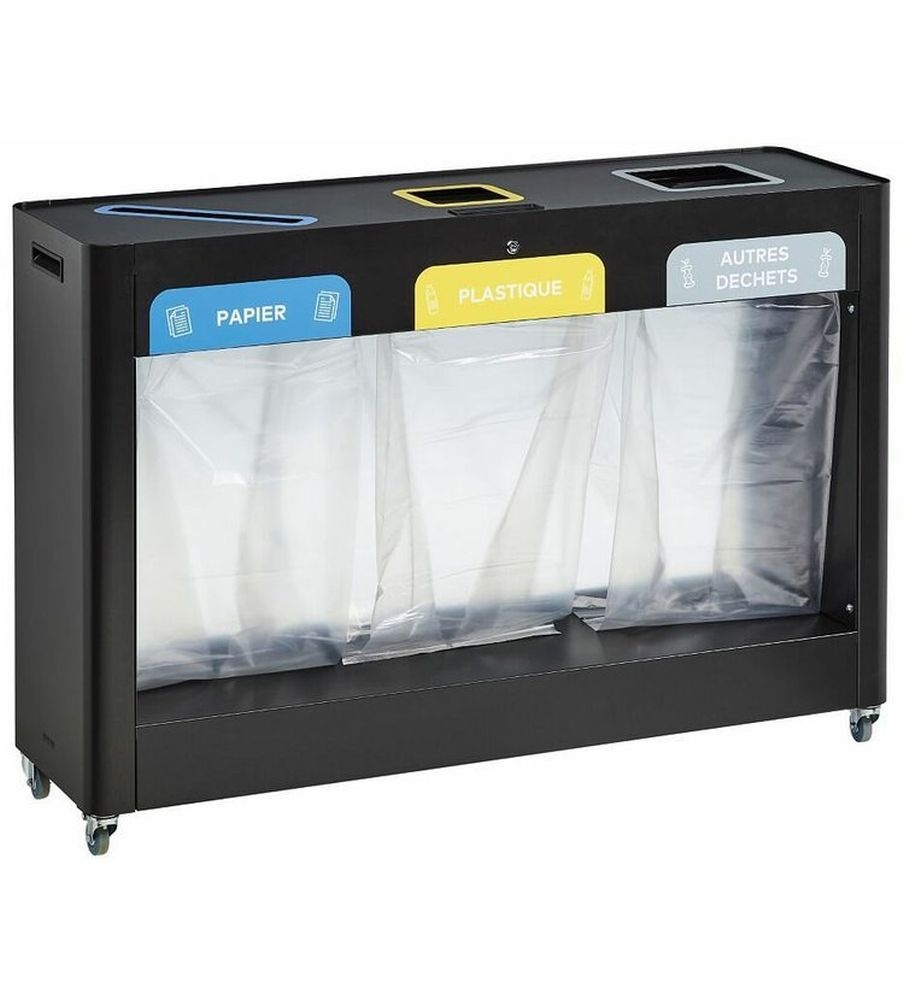 Koš na tříděný odpad, Rossignol Trimouv 55453, 3x110 L