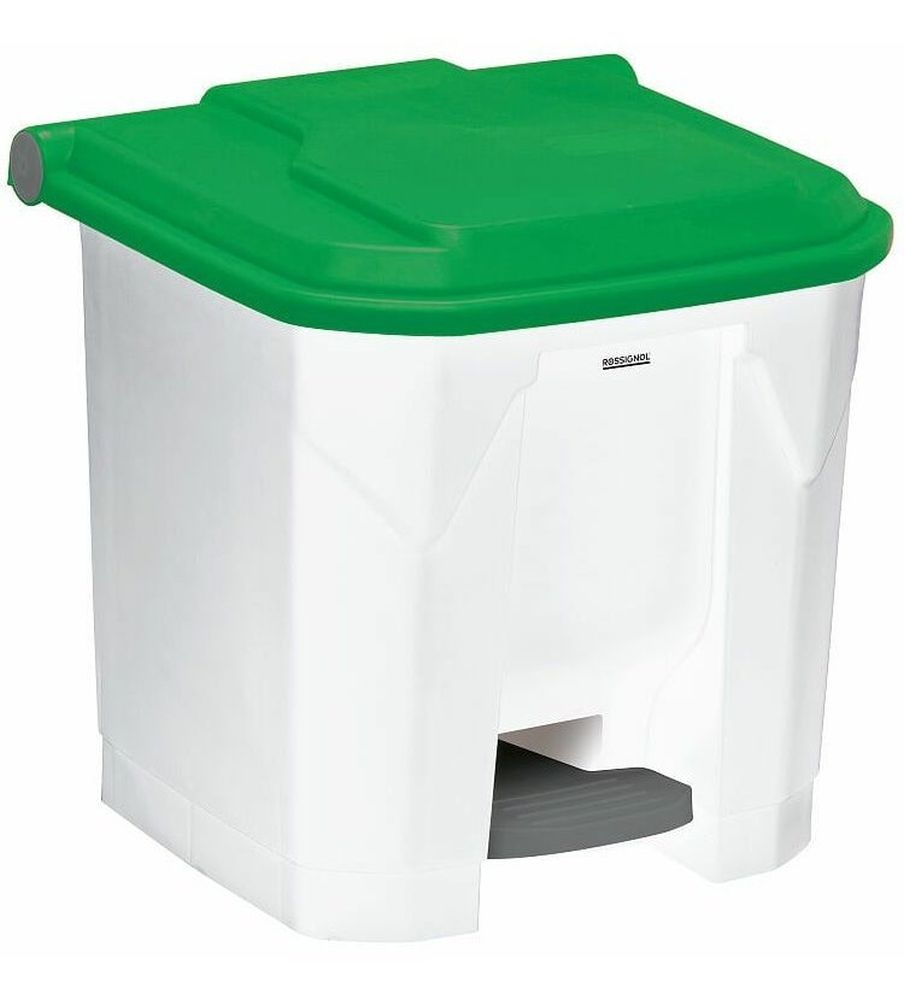 Koš na tříděný odpad pro HACCP - tmavé sklo, Rossignol Utilo 54022, 30 L, zelené víko