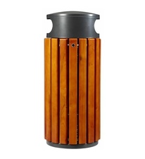 Venkovní odpadkový Rossignol Zeno 58210 - 60 L, dřevo, tmavě šedý