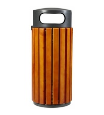 Venkovní odpadkový Rossignol Zeno 58210 - 60 L, dřevo, tmavě šedý