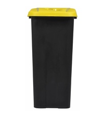 Koš na tříděný odpad, pojízdný, Rossignol Movatri 56188, žlutý, s otvorem, 85 L