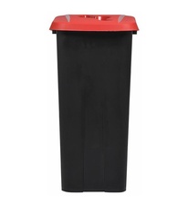 Koš na tříděný odpad, pojízdný, Rossignol Movatri 56189, červený, s otvorem, 85 L