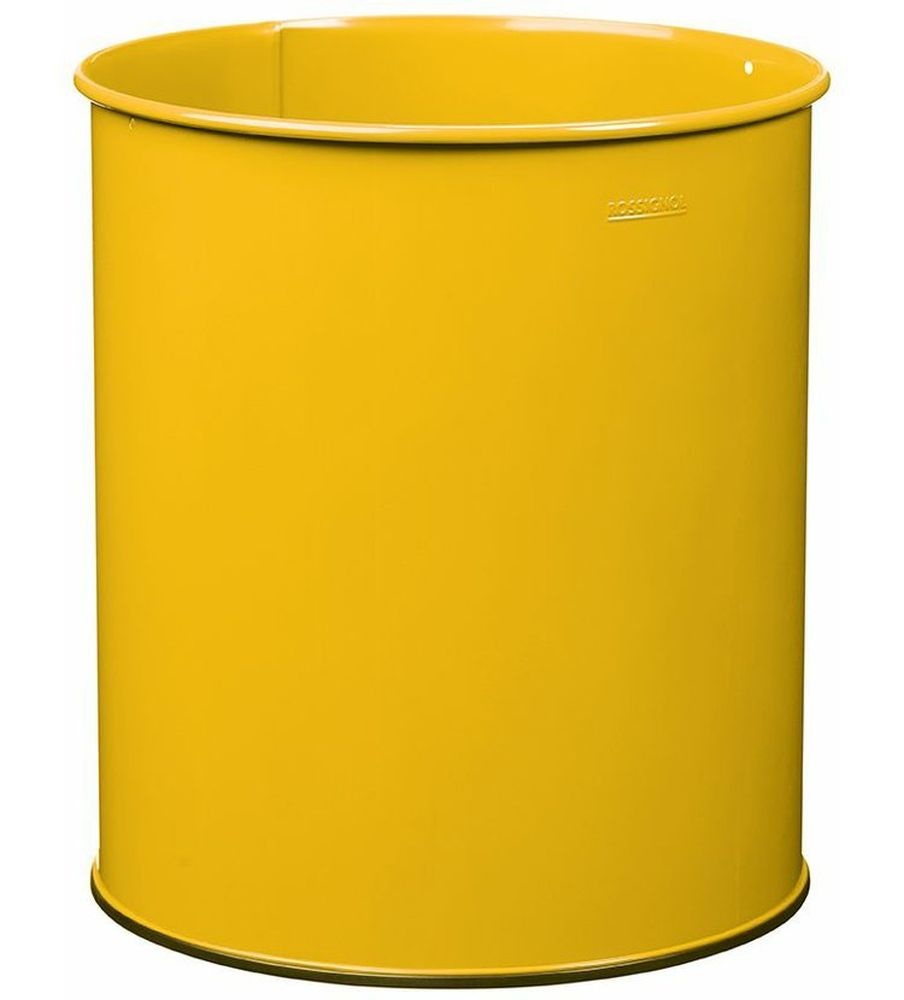 Odpadkový koš Rossignol Appy 50156, 30 L, ocelový, žlutý, RAL 1012