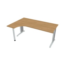 HOBIS kancelářský stůl pracovní tvarový, ergo pravý - CE 1800 P, dub