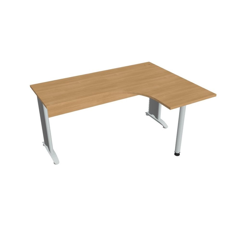 HOBIS kancelářský stůl pracovní tvarový, ergo levý - CE 60 L, dub