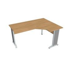 HOBIS kancelářský stůl pracovní tvarový, ergo levý CEV 60 L, dub