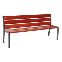 Parková lavička Silaos 1800 mm dub mahagon bez područek