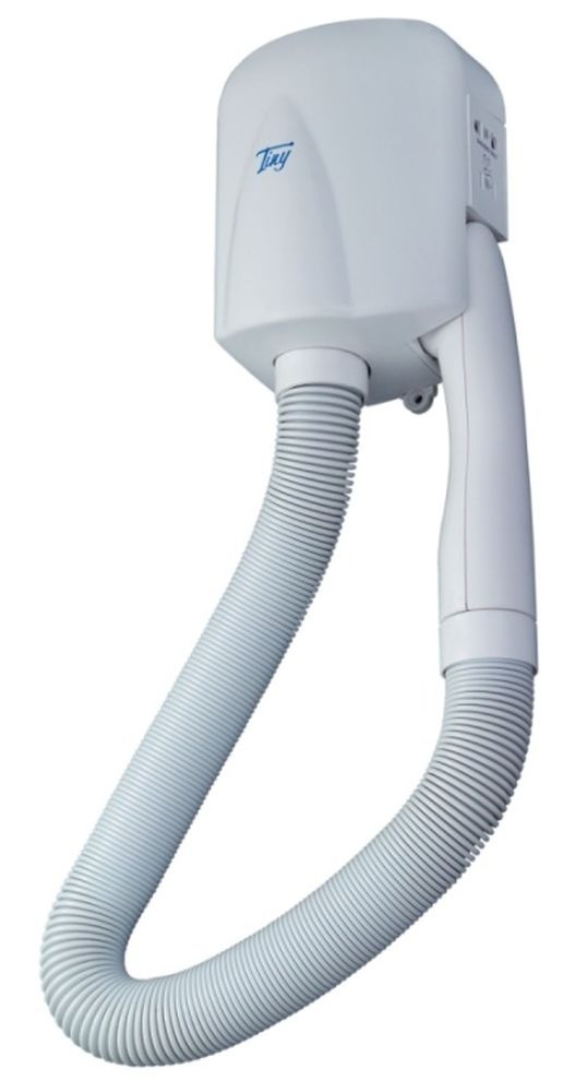 Empire Tiny, závěsný hotelový fén s hadicí, ABS plast bílý