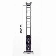 Dopravní sloupek s tvarovou pamětí 100 cm