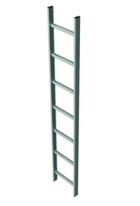 ZARGES šachtový žebřík pozinkovaný, šíře 300 mm, délka 2,80 m