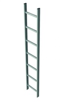 ZARGES šachtový žebřík nerezová ocel, šíře 300 mm, délka 2,80 m