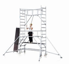 ZARGES lešení MultiTower S-PLUS 1T, výška 11,6 m a délka základny 2,5 m