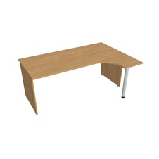 HOBIS kancelářský stůl pracovní tvarový, ergo levý - GE 1800 L, dub