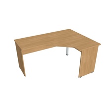 HOBIS kancelářský stůl pracovní tvarový, ergo levý - GEV 60 L, dub