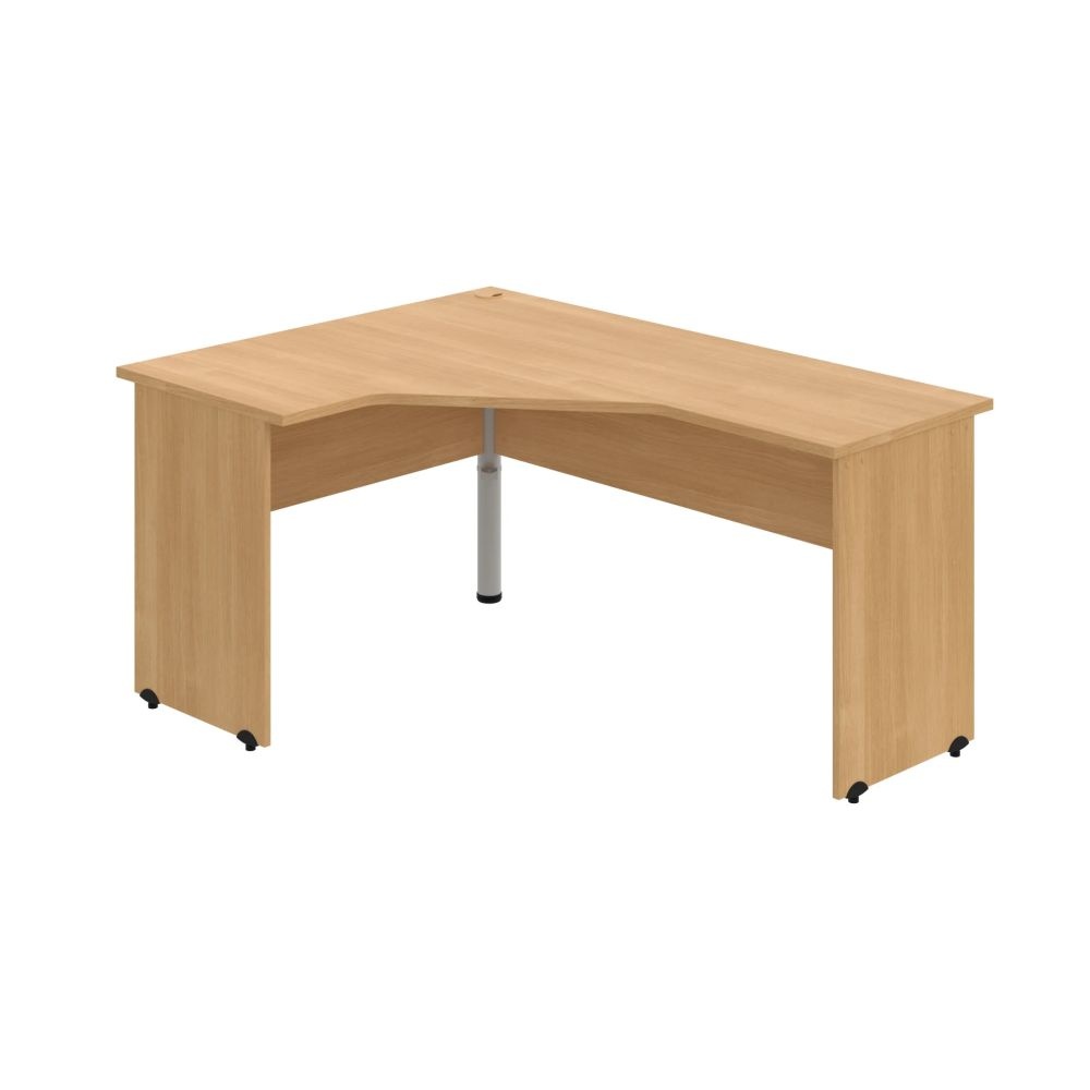 HOBIS kancelářský stůl pracovní tvarový, ergo pravý - GEV 60 P, dub