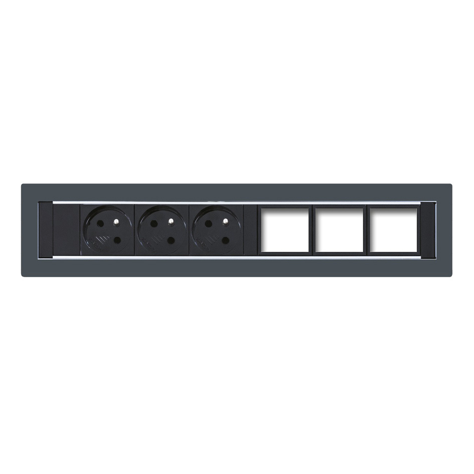 HOBIS konfigurovatelný pevný panel KPP 6, černá