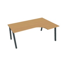 HOBIS kancelářský stůl tvarový, ergo levý - UE A 1800 60 L, buk