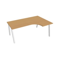 HOBIS kancelářský stůl tvarový, ergo levý - UE A 1800 60 L, buk