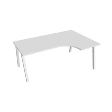 HOBIS kancelářský stůl tvarový, ergo levý - UE A 1800 60 L, bílá