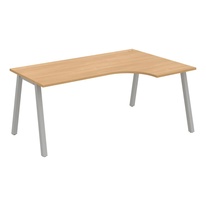 HOBIS kancelářský stůl tvarový, ergo levý - UE A 1800 60 L, dub