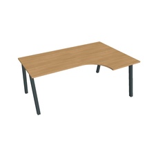 HOBIS kancelářský stůl tvarový, ergo levý - UE A 1800 60 L, dub