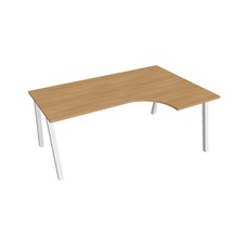 HOBIS kancelářský stůl tvarový, ergo levý - UE A 1800 60 L, dub