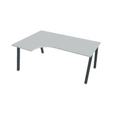 HOBIS kancelářský stůl tvarový, ergo pravý - UE A 1800 60 P, šedá