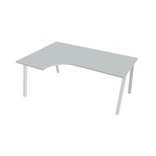 HOBIS kancelářský stůl tvarový, ergo pravý - UE A 1800 60 P, šedá