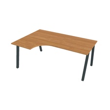 HOBIS kancelářský stůl tvarový, ergo pravý - UE A 1800 60 P, olše
