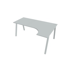 HOBIS kancelářský stůl tvarový, ergo levý - UE A 1800 L, šedá